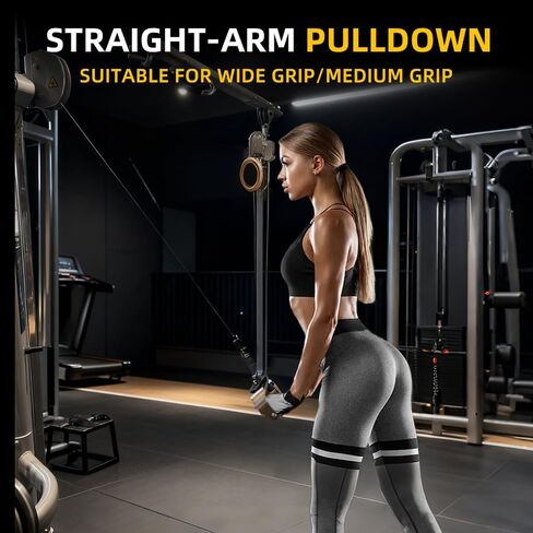 Lat Pull Down Bar Set for Cable Machine, Lat Pulldown Attachments with 360° Rotating Handles, 3-Bar Multi-Grip Design, 16 Adjustable Angles, Knurled Narrow Mid Wide Grips, Heavy-Duty Aluminum Alloy, 660 lb Capacity in Kuwait