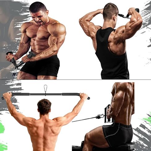 Cable Machine Attachment Set LAT Pulldown Attachments ,Cable Machine Accessories for Home Gym Weight Workout 5 Pcs in Kuwait