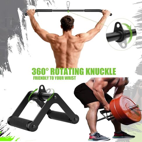 Cable Machine Attachment Set LAT Pulldown Attachments ,Cable Machine Accessories for Home Gym Weight Workout 5 Pcs in Kuwait