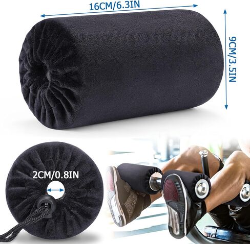 Foot Foam Pads Rollers Replacement with Luxury Plush Cover - Sweat-Wicking & Easy Clean, Cloud-Like Comfort for Home Gym Leg Extension, Weight Bench, Inversion Table - Fits 1-Inch Tube (2PCS) in Saudi Arabia