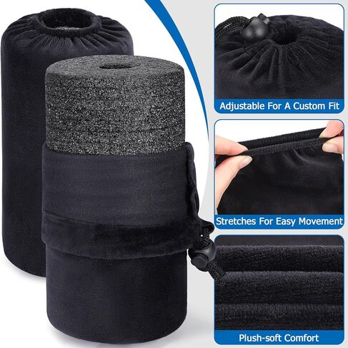 Foot Foam Pads Rollers Replacement with Luxury Plush Cover - Sweat-Wicking & Easy Clean, Cloud-Like Comfort for Home Gym Leg Extension, Weight Bench, Inversion Table - Fits 1-Inch Tube (2PCS) in Saudi Arabia