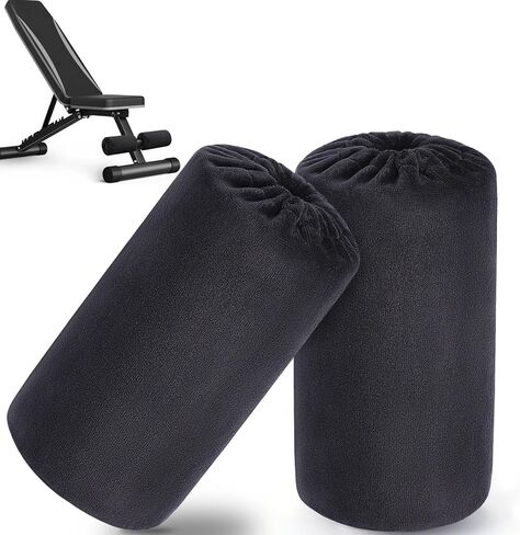 Foot Foam Pads Rollers Replacement with Luxury Plush Cover - Sweat-Wicking & Easy Clean, Cloud-Like Comfort for Home Gym Leg Extension, Weight Bench, Inversion Table - Fits 1-Inch Tube (2PCS) in Saudi Arabia