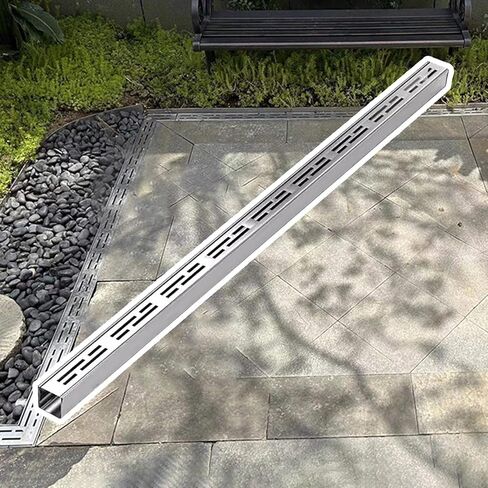 Durable Stainless Steel Trench Drain with Grate - Effective Linear Gutter System for Outdoor & Indoor Use, 5cm x 3cm (2" x1 1/8"), Ideal for Debris Straining in Saudi Arabia