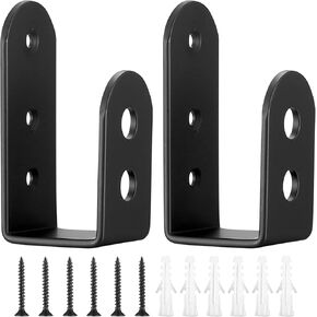 2x4 Door Barricade Brackets, 2 Pcs Door Security Barricade Brackets, Heavy Duty Doors Security Bracket for 2 x 4 Lumber, Open Bar Security Holder U Bracket (3.94x1.89x1.57, Round Edge) in Kuwait