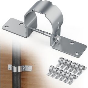 12 PCS Fence Post Brackets, 1 7/8 Steel to Wood Fence Bracket, Fence Brackets for Metal Posts, Galvanized Pipe Grip Tie - Fence Post Repair with Bolts in Kuwait