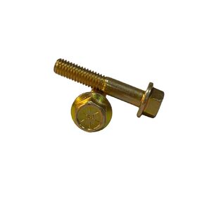 (50 Pieces) 3/8-16x2 Grade 8 Hex Flange Bolts Screws UNC Coarse Partial Threads Zinc Yellow Trivalent in Kuwait