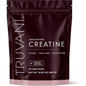 Truvani Creatine Monohydrate Powder | 5g Pure Creatine Per Serving | Third Party Tested | 90 Servings | Supports Strength and Cellular Energy | No Fillers | Women and Men in Kuwait