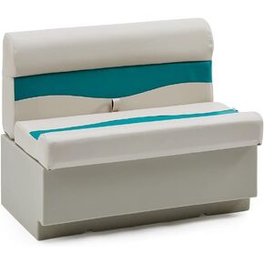 مقعد وقاعدة مقعد القارب العائم الكلاسيكي مقاس 38 بوصة من DeckMate - عاجي وأزرق مخضر in Kuwait