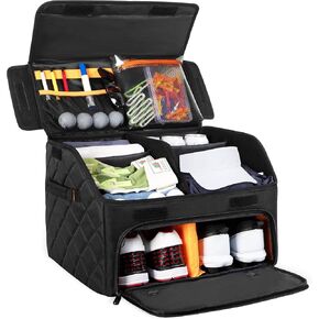 PGmoon Upgraded Golf Trunk Organizer, Golf Car Organizer with Separate Ventilated Compartment for 2 Pair Shoes, Golf Storage with Multi-Compartment for Golf Accessories, Gifts for Golfers in Kuwait