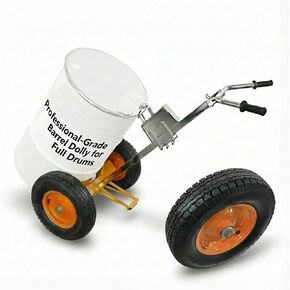 55 جالون طبل دوللي، معدات مناولة متخصصة من الدرجة الصناعية، إطارات هوائية كبيرة جدًا مقاس 16 بوصة، التعامل بسهولة مع معظم التضاريس، 1000 رطل، للكراجات وورش العمل والخارجية in Kuwait