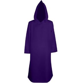 Unisex Adult Hooded Robe Cloak Medieval Poncho Renaissance Witch Cape Full Length Halloween Costumes Outerwear in Kuwait
