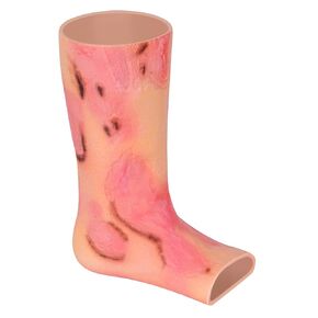 Burn Wound Packing Trainer, Simulated Burn Wound Model for Wound Care Training, Wearable Silicone Leg Burn Wound Trainer for Medical Education in Kuwait