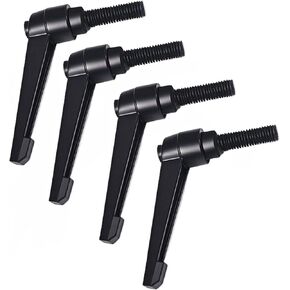 4Pcs M4/M5/M6/M8/M10/M12/M16 Adjustable Knobs Handle Male Thread Push Button Ratchet for Lathe Machinery, Black(M10*25) in Kuwait