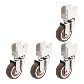 (عبوة من 4) سرير أثاث مطاطي ناعم من الخشب الرقائقي على شكل حرف U صامت مقاس 2 بوصة، ملحقات بكرة العجلات العالمية (22 مم -A) in Kuwait