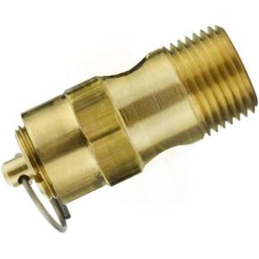 250-38-190 صمام تخفيف أمان ضاغط الهواء - لاستبدال أجزاء ضاغط الهواء Conrader - صمام تخفيف الضاغط - 190 رطل لكل بوصة مربعة 3/8 بوصة ذكر NPT 165 SCFM نحاس صلب ذهبي ﻿ in Kuwait