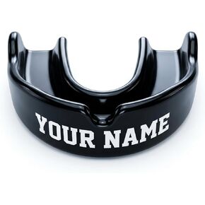 Shurfit Custom Boil and Bite Sports Mouthguard, Black, Image Upload Design for Football, Wrestling, MMA, Hockey, Contact Sports in Saudi Arabia
