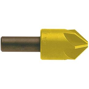 KEO 55608-TiN CO 6FLT SK Countersinks, 0.625" Cutting Diameter, 120 Degree Cutting Angle, 2.25" Cutting Length, 3/8" Shank Diameter, 2.25" Length, Cobalt, TiN Coating, 5/8" (Pack of 6) in Saudi Arabia
