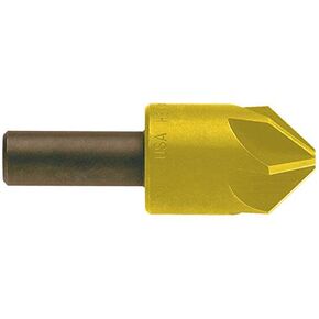 KEO 55049-TiN 6FLT Countersink, 0.75" Cutting Diameter, 90 Degree Cutting Angle, 2.625" Cutting Length, 1/2" Shank Diameter, 2.625" Length, HSS, TiN Coating, 3/4" (Pack of 6) in Saudi Arabia