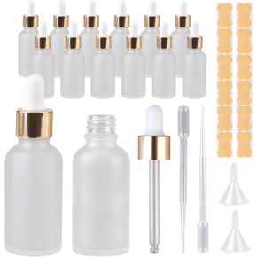 1 oz Dropper Bottles for Essential Oils，12Pack 30ML Glass Bottles with Glass Eye Dropper Leak Proof Travel Dispenser Bottle for Essential Oils,tincture, Aromatherapy, Chemistry Lab Chemicals (Black) in Saudi Arabia