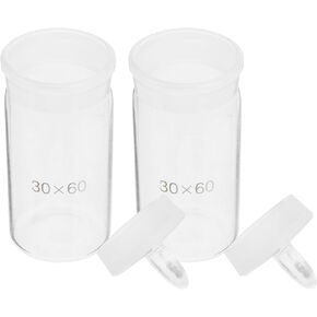 قطعتان من زجاجات الوزن الزجاجية بطول 30 × 60 مم مع غطاء، وبرطمانات وزن العينات المخبرية للتجارب الكيميائية، وحاويات زجاجية من البورسليكات للقياس الدقيق in Kuwait