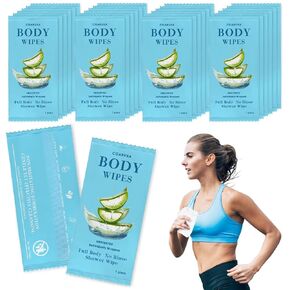 مناديل مبللة مزيلة لرائحة العرق للجسم 100 قطعة من المناديل المبللة ومزيل العرق أثناء السفر، لف الجلد بشكل فردي للإناث الذكور المراهقين في صالة الألعاب الرياضية، وحقائب الظهر، والتخييم in Kuwait
