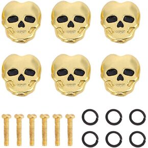 6Pcs Guitar Tuning Pegs, Skull Shape Metal Tuners Machine Heads for Folk, Electric, and Classical Guitarists in Kuwait