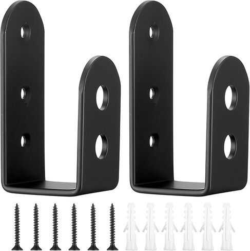 2x4 Door Barricade Brackets, 2 Pcs Door Security Barricade Brackets, Heavy Duty Doors Security Bracket for 2 x 4 Lumber, Open Bar Security Holder U Bracket (3.94x1.89x1.57, Round Edge) in Kuwait