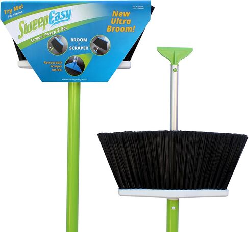 New Scrape and go Broom, as seen on Shark Tank! Duluxe, Upright Sweeping Broom with Scraper in Saudi Arabia