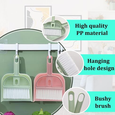 Mini Dustpan and Brush Set, Portable Exquisite Pet Waste Cleaning Kit, Hamster Sand Scooper Cage Cleaning Tool for Small Pets Hamsters Guinea Pigs Hedgehogs Chinchillas Rabbits(Green) in Saudi Arabia