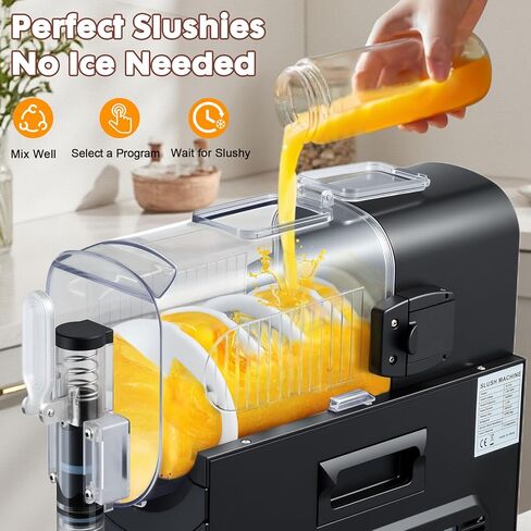 Slushie Machine Professional Slushy Maker,64 oz Frozen Drink Maker with 5 Pre-Set Programs for Milkshake,Frappe,Margarita,Cold Drink,No Ice Needed in Kuwait