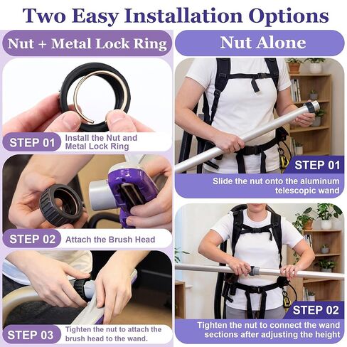 صامولة بديلة لعصي الألومنيوم مع حلقة قفل معدنية، متوافقة مع موديلات عصا الألومنيوم Proteam 100099 و100100، مرفق عصا مكنسة كهربائية تجارية مقاس 1.5 بوصة للتوصيل in Kuwait