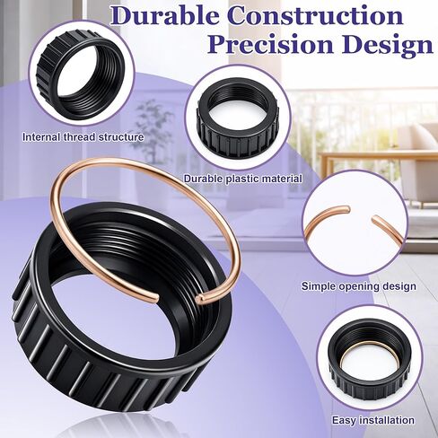 صامولة بديلة لعصي الألومنيوم مع حلقة قفل معدنية، متوافقة مع موديلات عصا الألومنيوم Proteam 100099 و100100، مرفق عصا مكنسة كهربائية تجارية مقاس 1.5 بوصة للتوصيل in Kuwait