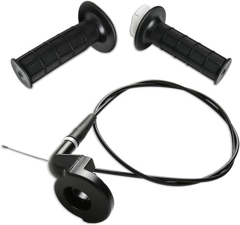 Seentech 22mm Twist Throttle Grip مع مجموعة الكابل - يناسب SSR125 Pit Bike، Baja MB165 Mini Bike، 50cc-250cc 4-Stroke Dirt Bike Handlebar Grip Set for 7/8 بوصة المقاود in Kuwait