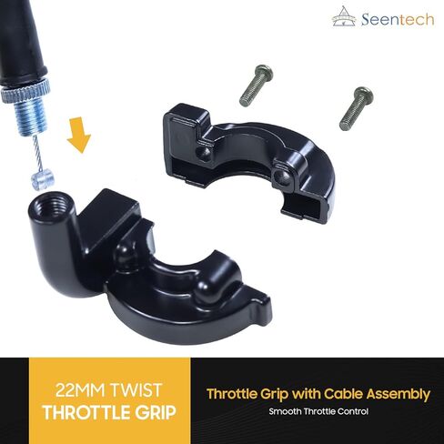 Seentech 22mm Twist Throttle Grip مع مجموعة الكابل - يناسب SSR125 Pit Bike، Baja MB165 Mini Bike، 50cc-250cc 4-Stroke Dirt Bike Handlebar Grip Set for 7/8 بوصة المقاود in Kuwait