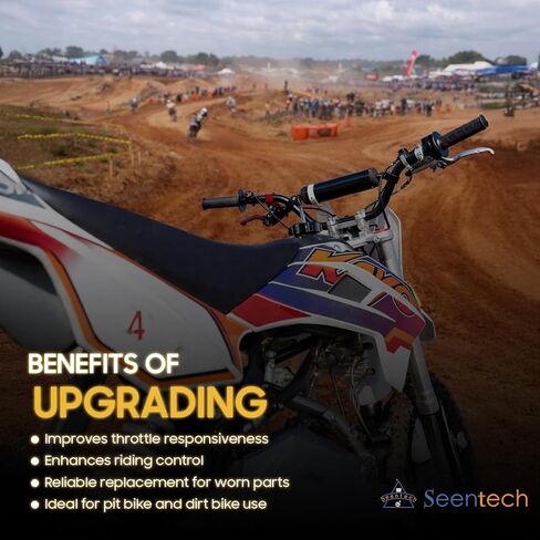 Seentech 22mm Twist Throttle Grip مع مجموعة الكابل - يناسب SSR125 Pit Bike، Baja MB165 Mini Bike، 50cc-250cc 4-Stroke Dirt Bike Handlebar Grip Set for 7/8 بوصة المقاود in Kuwait