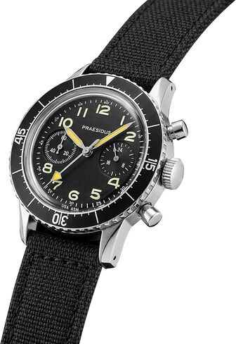 PRAESIDUS 𝗣𝗥𝗔𝗘𝗦𝗜𝗗𝗨𝗦 | 𝗧𝗬𝗣𝗘 𝗛-𝟳𝟱 - Watches for Men, Men's Wrist Watches - Chronograph, Military - Case 38mm, Assembled in The USA | Pilot, Gift in Kuwait