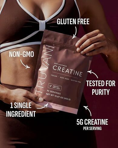 مسحوق تروفاني كرياتين مونوهيدرات | 5 جم من الكرياتين النقي لكل حصة | تم اختباره بواسطة طرف ثالث | 90 حصة | يدعم القوة والطاقة الخلوية | لا الحشو | النساء والرجال in Kuwait