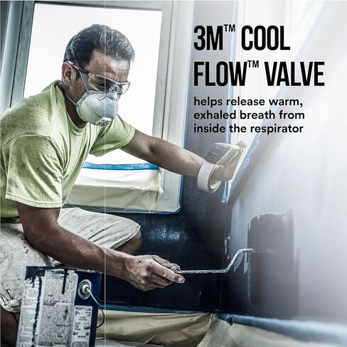 3M P95 Particulate Respirator 8577, 2 Pack, Carbon Layer For Odor Reduction, Features COOL FLOW Exhalation Valve, NIOSH-APPROVED, Advanced Filter Media For Easy Breathing, Comfortable (8577C2-DC-PS) in Saudi Arabia