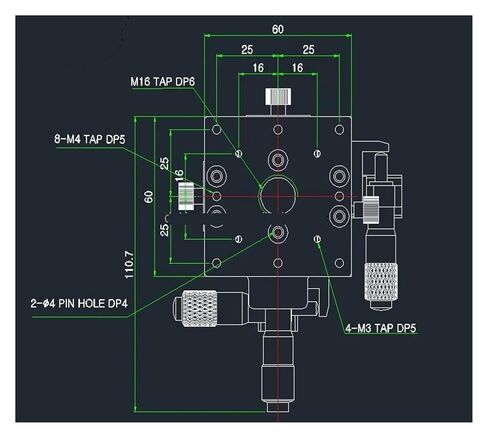 JCXYHZ-60 60 * 60 mm fine-Tuning Platform Optical Shift XYZ Manual Adjustment in Kuwait