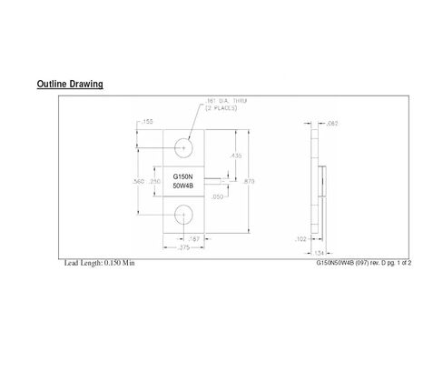 150W 50 Ohm DC-2.7GHz G150N50W4B Low SWR Flange Mount Terminal in Saudi Arabia