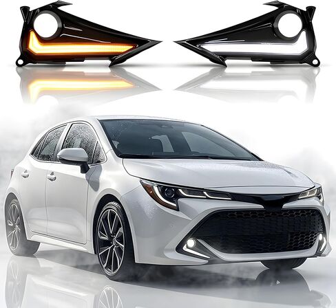 LED Headlights Fog Light Kit fit for Toyota 4Runner 2003 2004 2005, White Daytime Running Lights/DRL with Amber Turn Signal in Kuwait