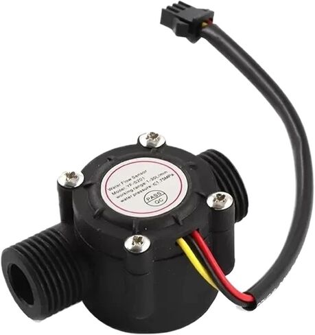 5pcs DC 5-18V Water Flow SensorFlowmeter Hall Flow Sensor Water Control Liquid Flow 1-30L/min 2.0MPa Sensor Switch YF-S201(White) in Saudi Arabia