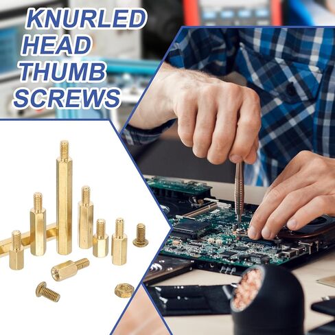 MECCANIXITY M2.5 Male Brass Hex Spacer Standoffs Screws Nuts, 20 Set Hex Column Screw Nut Assortment Kit M2.5 * 19+6 Threaded Standoff for Raspberry Pi PCB Motherboard DIY in Saudi Arabia