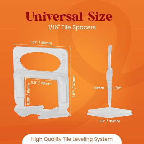 Tile Leveling System Clips 1/16-2000 Piece Tile Spacer Clips for Ceramic Floor Tile - Self Leveling Tools for Stone Installation - Lippage Free Floor and Wall Spacers in Saudi Arabia