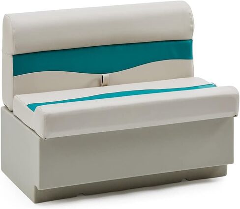 مقعد وقاعدة مقعد القارب العائم الكلاسيكي مقاس 38 بوصة من DeckMate - عاجي وأزرق مخضر in Kuwait