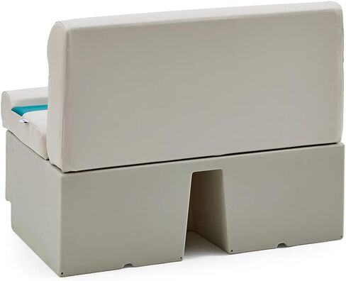 مقعد وقاعدة مقعد القارب العائم الكلاسيكي مقاس 38 بوصة من DeckMate - عاجي وأزرق مخضر in Kuwait