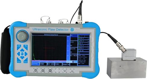 Portable Ultrasonic NDT Tester with 0~15000mm Testing Range 100~20000m/s Material Velocity 7 Inch TFT 800 * 480 Screen for Railway Parts and Chemical Pressure Pipes to Identify Internal Flaws in Saudi Arabia