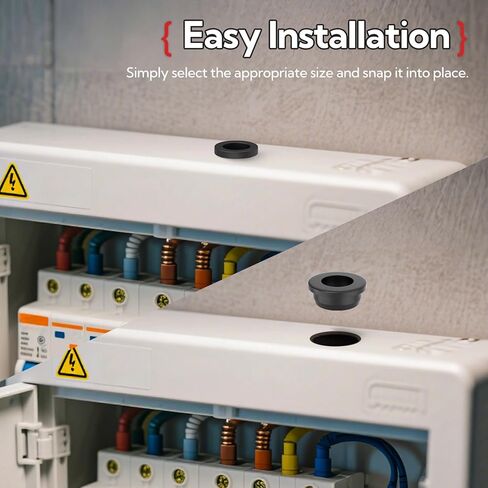 5 قطعة 1-1/8 "ID، 1-1/2" ثقب الحفر الحلقات المطاطية السوداء، قبعة علوية جروميت المطاط ثقب المقابس لحماية كابل الأسلاك in Kuwait