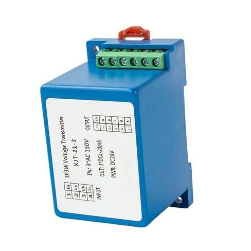 1pc AC Voltage Sensor Transmitter 0-100V 0-220V 0-380V 3 Phase 4-20mA 0-10V 0-5V RS485 3P3W 3P4W Voltage Transducer Transmitter(Input AC 0-500V,4-20mA Output) in Saudi Arabia