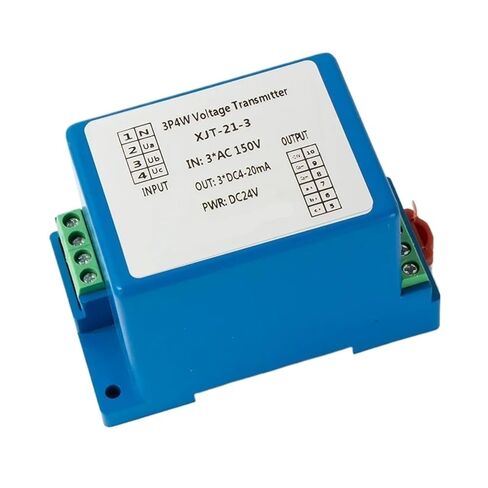 1pc AC Voltage Sensor Transmitter 0-100V 0-220V 0-380V 3 Phase 4-20mA 0-10V 0-5V RS485 3P3W 3P4W Voltage Transducer Transmitter(Input AC 0-500V,4-20mA Output) in Saudi Arabia